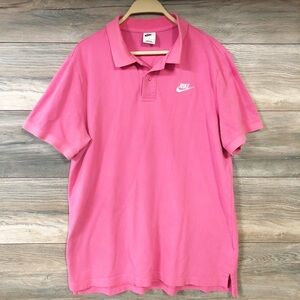 Nike men’s pink polo shirt L